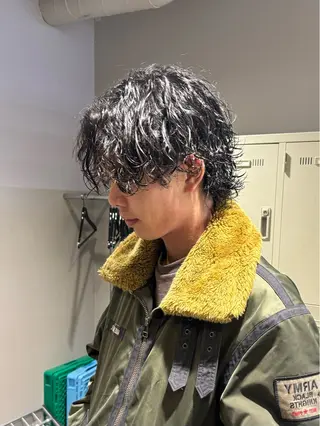 ミディアム パーマ ヘアアレンジ メンズ SALOWIN藤沢店所属・艶カラー の達人のヘアスタイル