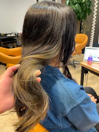 セミロング カラー 髪質改善/ブリーチ 田代 龍我のヘアスタイル