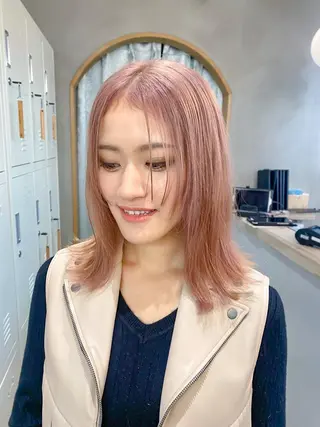 ミディアム 🩵縮毛矯正/ブリー チ/髪質改善/いつかのヘアスタイル