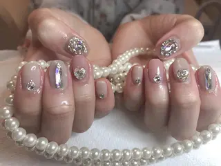 セミロング ネイル 長さ出し専門 nynaのネイルデザイン