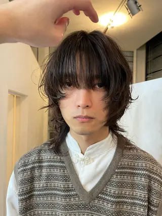 ミディアム パーマ メンズ ボブ/レイヤー /河内温太のヘアスタイル