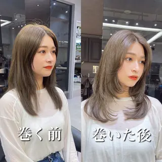 セミロング 池袋/韓国/レイヤー 髪質改善/村上けいとのヘアスタイル