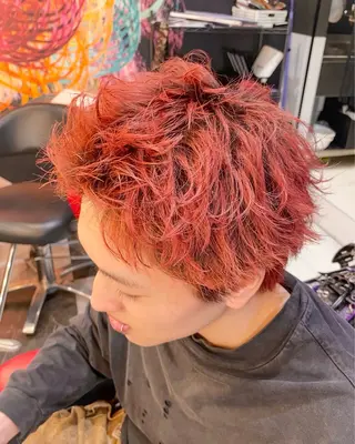 ショート カラー メンズ レディースモデル募集 中/パーマ/カラーのヘアスタイル