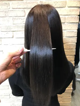 セミロング パーマ 大人艶カラー/ ショートカット　辻岡のヘアスタイル