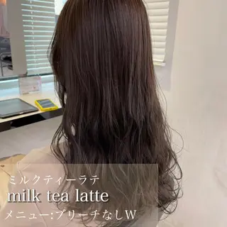 ミディアム カラー EMIL/上野駅近 /ブリーチ縮毛矯正のヘアスタイル