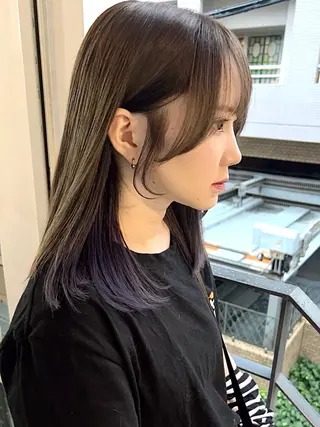 セミロング 阿部 弘明のヘアスタイル