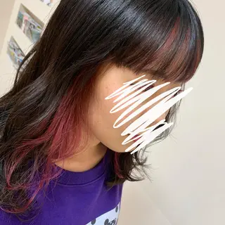 セミロング カラー ヘアアレンジ 【Sweep】おじま のぞみのヘアスタイル