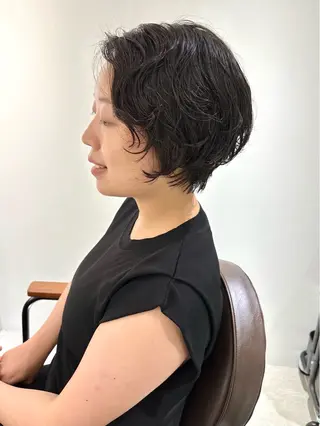 ショート パーマ 銀座No.1髪質改善 縮毛矯正/本木のヘアスタイル