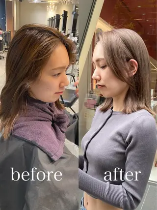 ミディアム 【1日2名様限定】 AFLOAT白川雄副のヘアスタイル