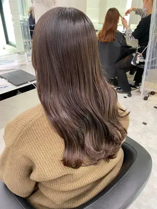 ロング カラー ダブルカラー 韓国ヘアKYONのヘアスタイル