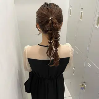 ヘアアレンジ riko/レイヤー/ 艶カラー/ヘアセットのヘアスタイル