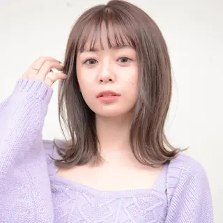 セミロング jjeno所属・kaN./ボブ /髪質改善ストレートのヘアスタイル