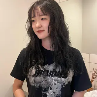 ロング 舟橋耀/ブリーチカラ ー/レイヤーカットのヘアスタイル