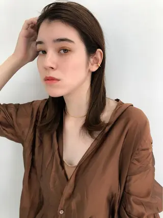 ミディアム カラー 💖美髪矯正💖 辻未侑のヘアスタイル