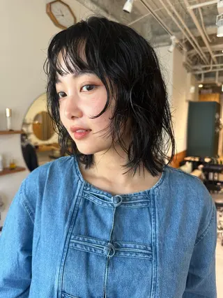 ミディアム sea by luvismけやき通り2号店所属・ボブ/ショート/ 縮毛矯正/岸本恭明のヘアスタイル