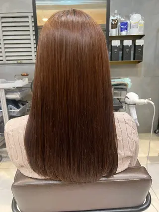 ロング rioカット縮毛 矯正♡韓国レイヤーのヘアスタイル