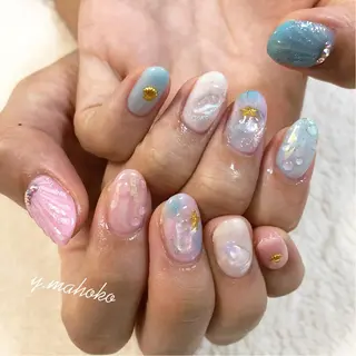 ネイル She nail studio 原宿所属・パラジェル有/ スカルプ/mahoのネイルデザイン