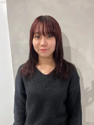 セミロング カラー パーマ ボブ/ベージュ/ パーマ🪿近森ゆいのヘアスタイル