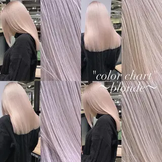 セミロング カラー 💜ハイトーン💛 マジカルかいちゃんのヘアスタイル