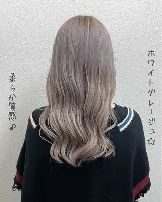 ロング カラー 髪質改善 M3D aurum 下北沢【アウルム】所属・グレージュ💎 神戸孝哉のヘアスタイル