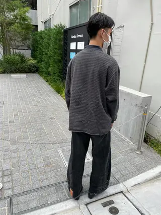 ショート メンズ パーマ/透明感カラー /ボブ/吉田一生のヘアスタイル