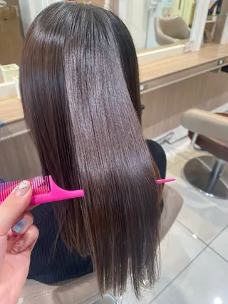 ロング パーマ 韓国ヘアメイク🎀/ 縮毛矯正✨山本媛香のヘアスタイル