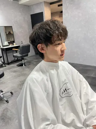 ショート パーマ メンズ 江田 悠真のヘアスタイル