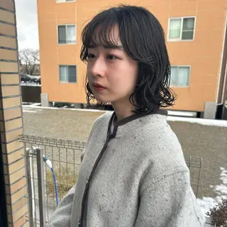 ミディアム en⁺　trust所属・レノ/en trust/金沢市のヘアスタイル