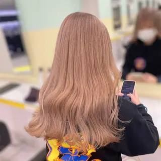 セミロング カラー ヘアアレンジ 顔まわりカット の達人のヘアスタイル