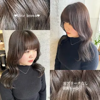 セミロング カラー Miyu🎀レイヤー ／透明感カラー🪽のヘアスタイル