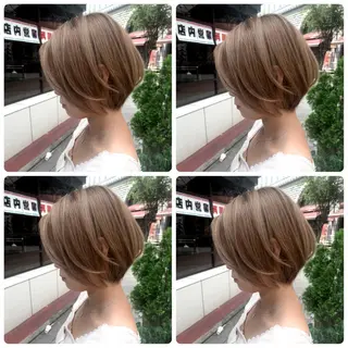 ショート カラー 京都大人女性ショート 徒歩1分/秋山のヘアスタイル