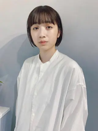 ショート カラー ボブパーマコテ巻き風 パーマNo1深江秀平のヘアスタイル