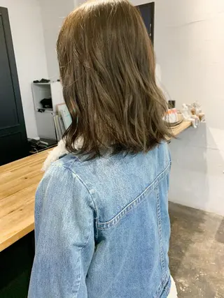 ミディアム カラー メンズパーマ メンズ特化ryoのヘアスタイル