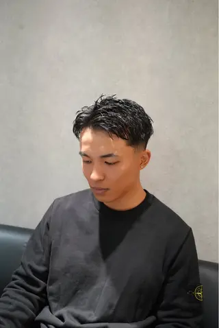 メンズ Men’s  salon ANSWER所属・SHIZUKU 大阪短髪フェードのヘアスタイル