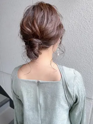 ミディアム ヘアアレンジ カラーパティシエ facce🌼ikoのヘアスタイル