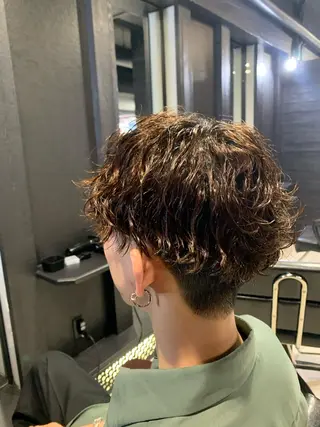 ショート メンズ メンズパーマ/難波/ 心斎橋　室園亮佑のヘアスタイル