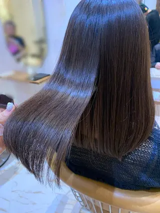 セミロング 川井麻由🎀アイドル 量産🎀ピンクカラーのヘアスタイル