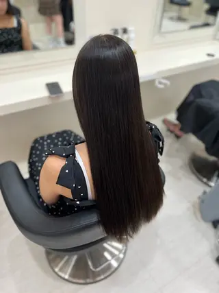 ロング カラー ヘアアレンジ 韓国レイヤー&ピンク 艶髪🩶maikoのヘアスタイル