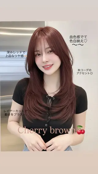 ロング カラー 韓国レイヤー/髪質 改善/縮毛🤍吉田のヘアスタイル