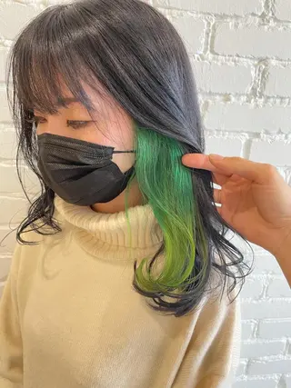 セミロング 韓国ヘア⭐️石原 宏武⭐️のヘアスタイル