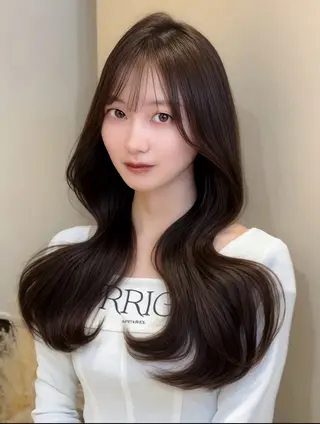 ロング 前髪/顔周り❣️ 縮毛矯正/おばかんのヘアスタイル