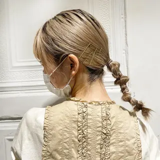 セミロング カラー ヘアアレンジ マツエク・マツパ 【柔らか透明感✨/ 似合せ前髪】大石葉月のヘアスタイル