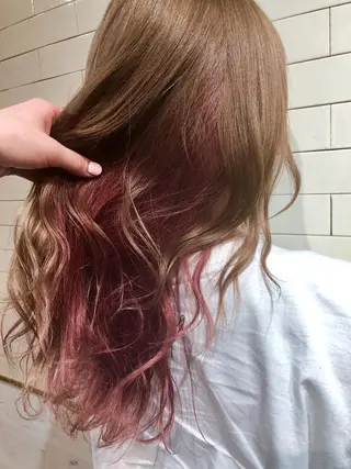 セミロング カラー 🤍髪質改善➕透明感 カラー🤍川上葵のヘアスタイル