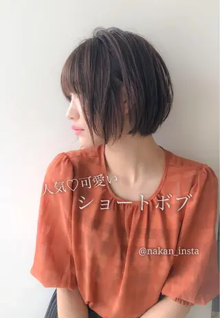 ショート カラー 顔周りレイヤー/ボブ 銀座✨中野まさひろのヘアスタイル