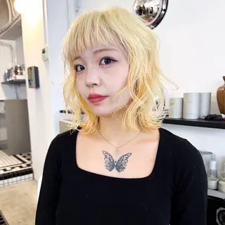 ミディアム カラー ☆RUO☆/レイヤー /ハイトーンのヘアスタイル