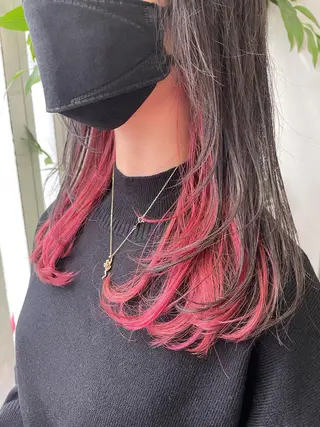 セミロング カラー 【店長】インナー指名 No.1戸塚優思のヘアスタイル