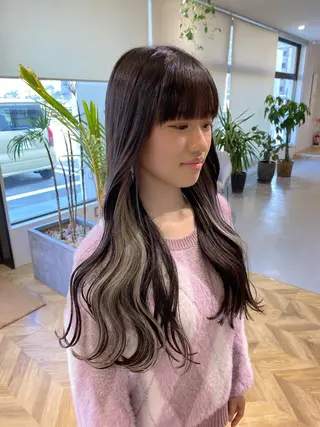 ロング カラー 髙木 友菜のヘアスタイル