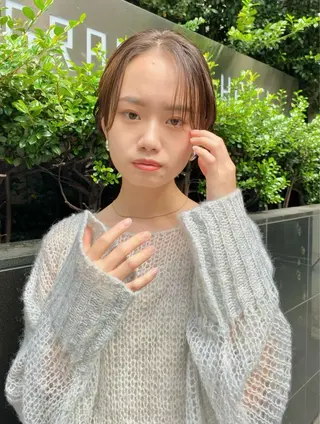 ショート カラー ボブ/縮毛矯正/ レイヤー/塚田のヘアスタイル