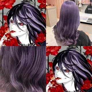 ロング カラー 𝘳𝘺𝘰𝘬𝘢 髪質改善／ブリーチのヘアスタイル