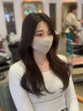 ロング 韓国レイヤーカット 🇰🇷千葉のヘアスタイル